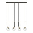 Lampada a sospensione Glam 4 Black/Transparent