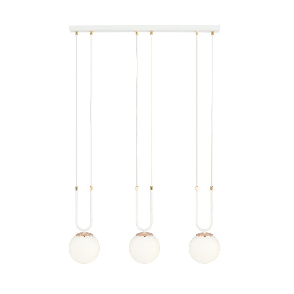 Lampada a sospensione Glam 3 White/Opal