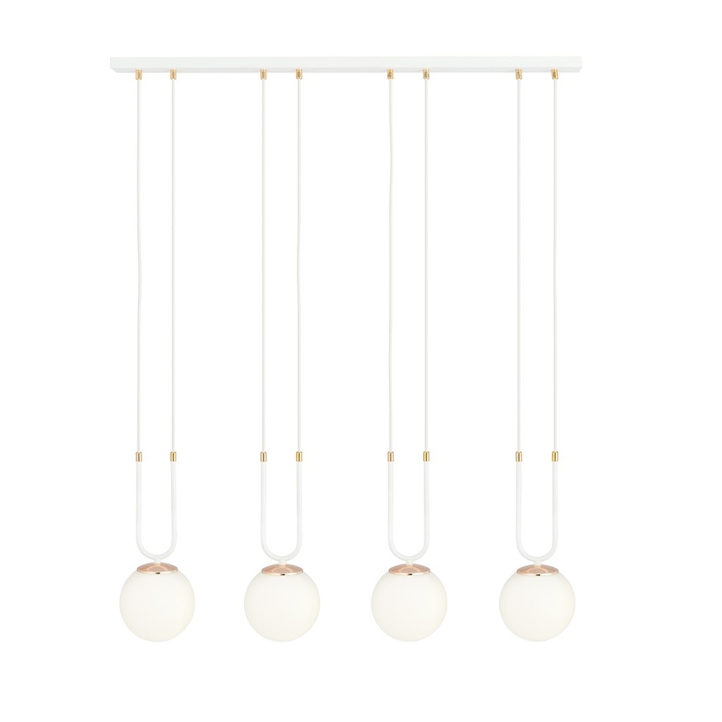 Lampada a sospensione Glam 4 White/Opal