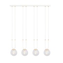 Lampada a sospensione Glam 4 White/Transparent