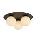 Solar 3 Black/Opal ceiling lamp