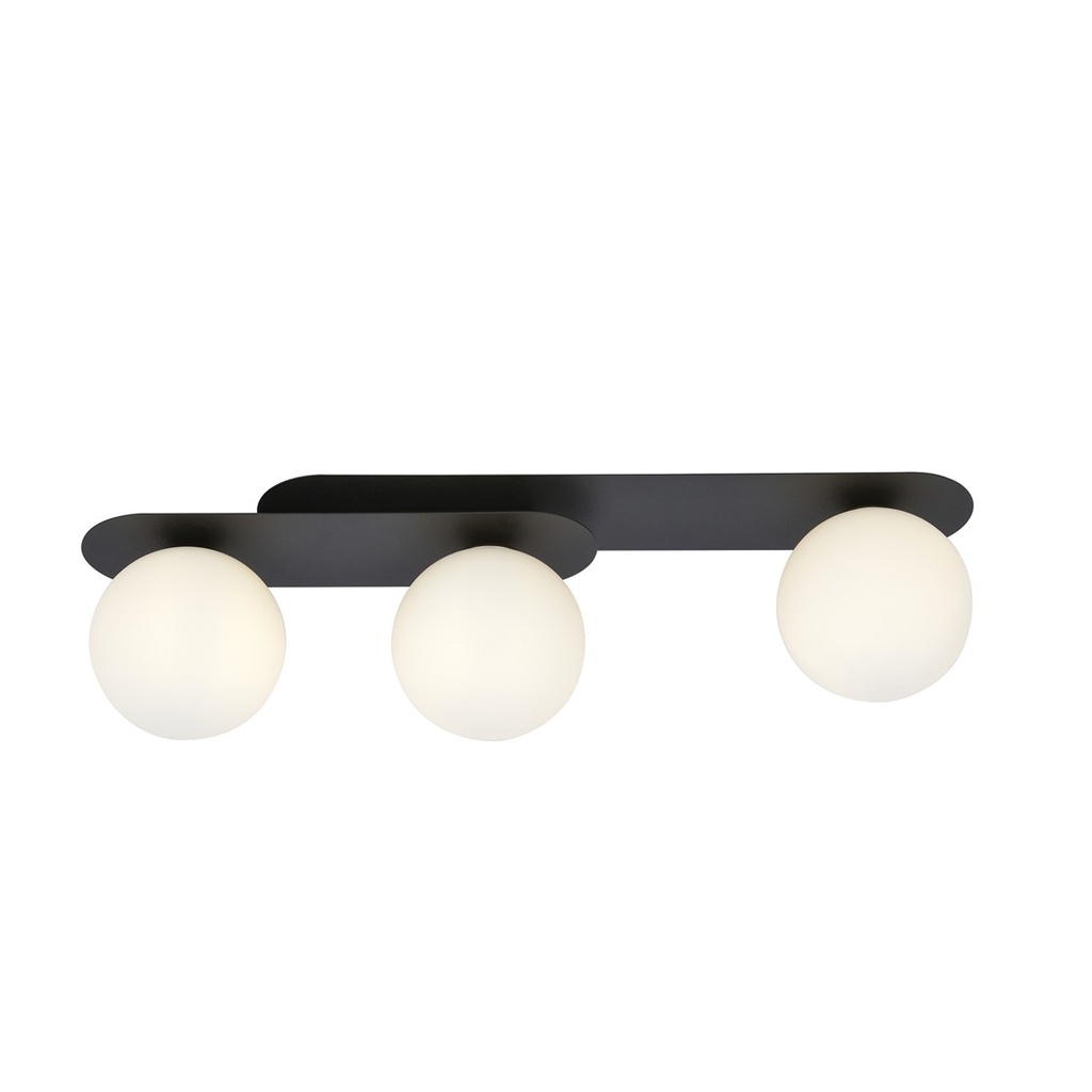 Plaza 3 Black/Opal ceiling lamp