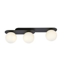 Plaza 3 Black/Opal ceiling lamp