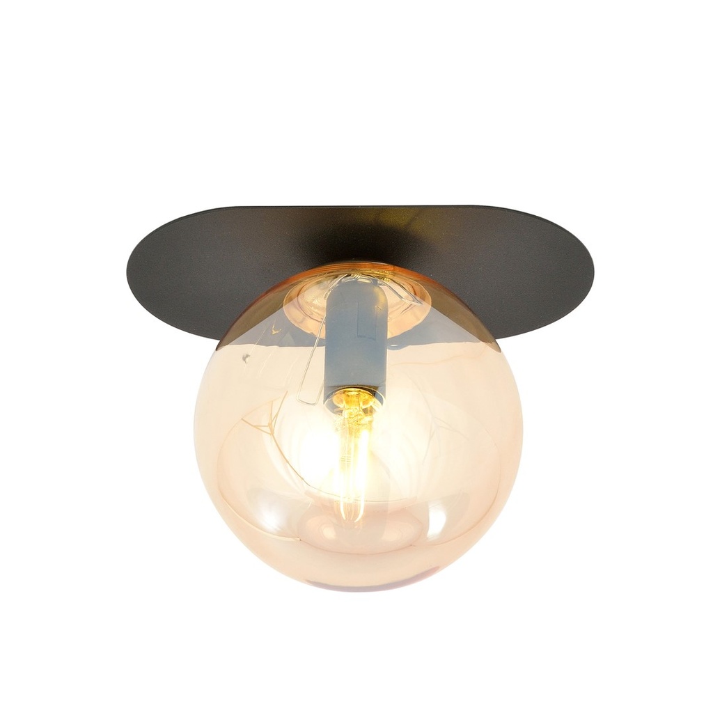 Lampada da soffitto Plaza 1 Black/Miodowy