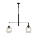 Lampada a sospensione Lukka 2 Black/Transparent