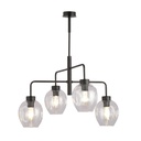 Lampada a sospensione Lukka 4 Black/Transparent