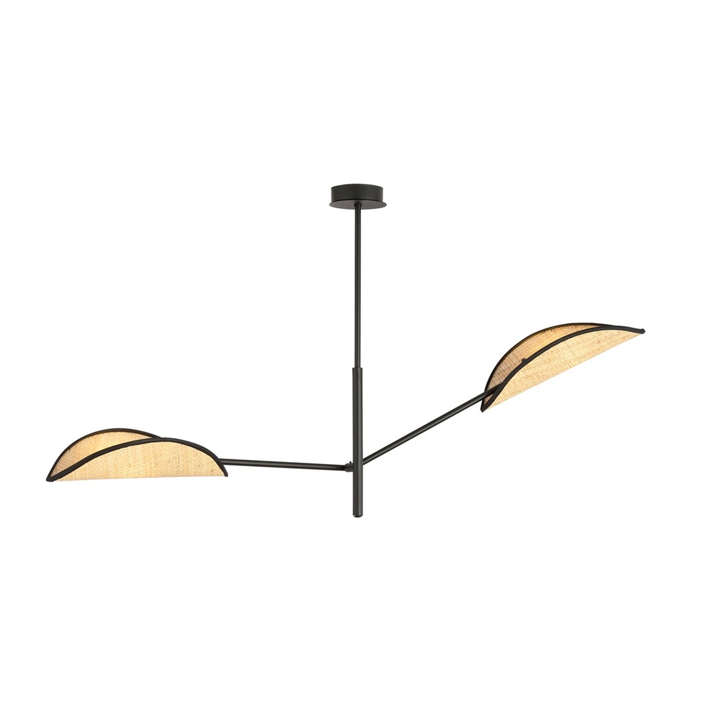 Lampada da soffitto Vene 2 Black/Rattan