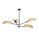 Vene 4 Black/Rattan ceiling lamp