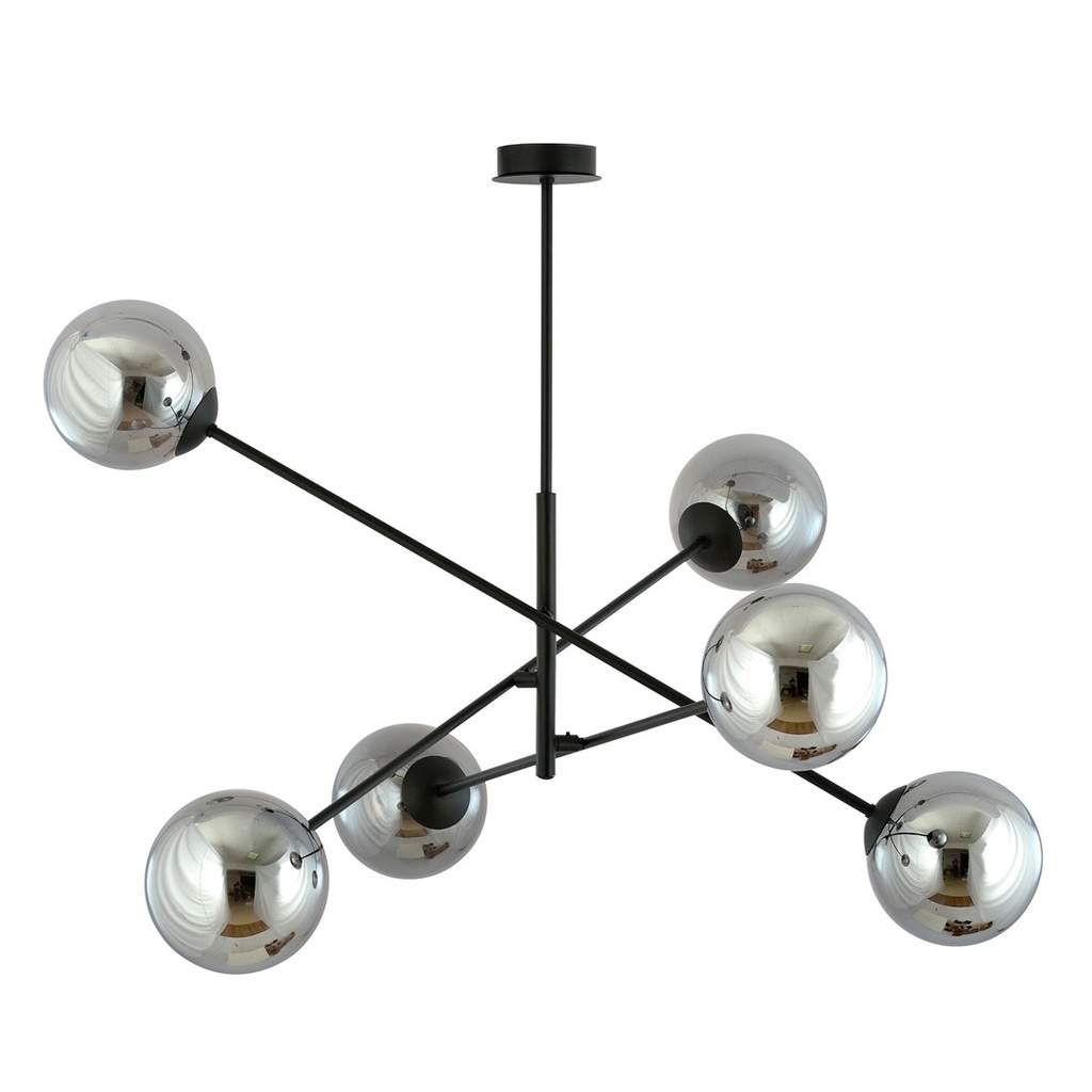Lampada a sospensione Linear 6 Black/Grafit