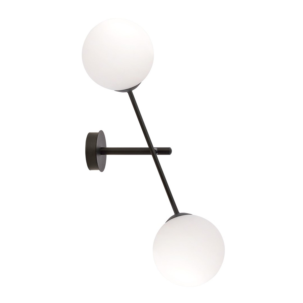 Linear K2 Black/Opal wall lamp