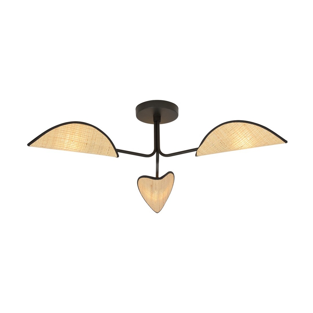 Lampada da soffitto Gomez 3 Rattan
