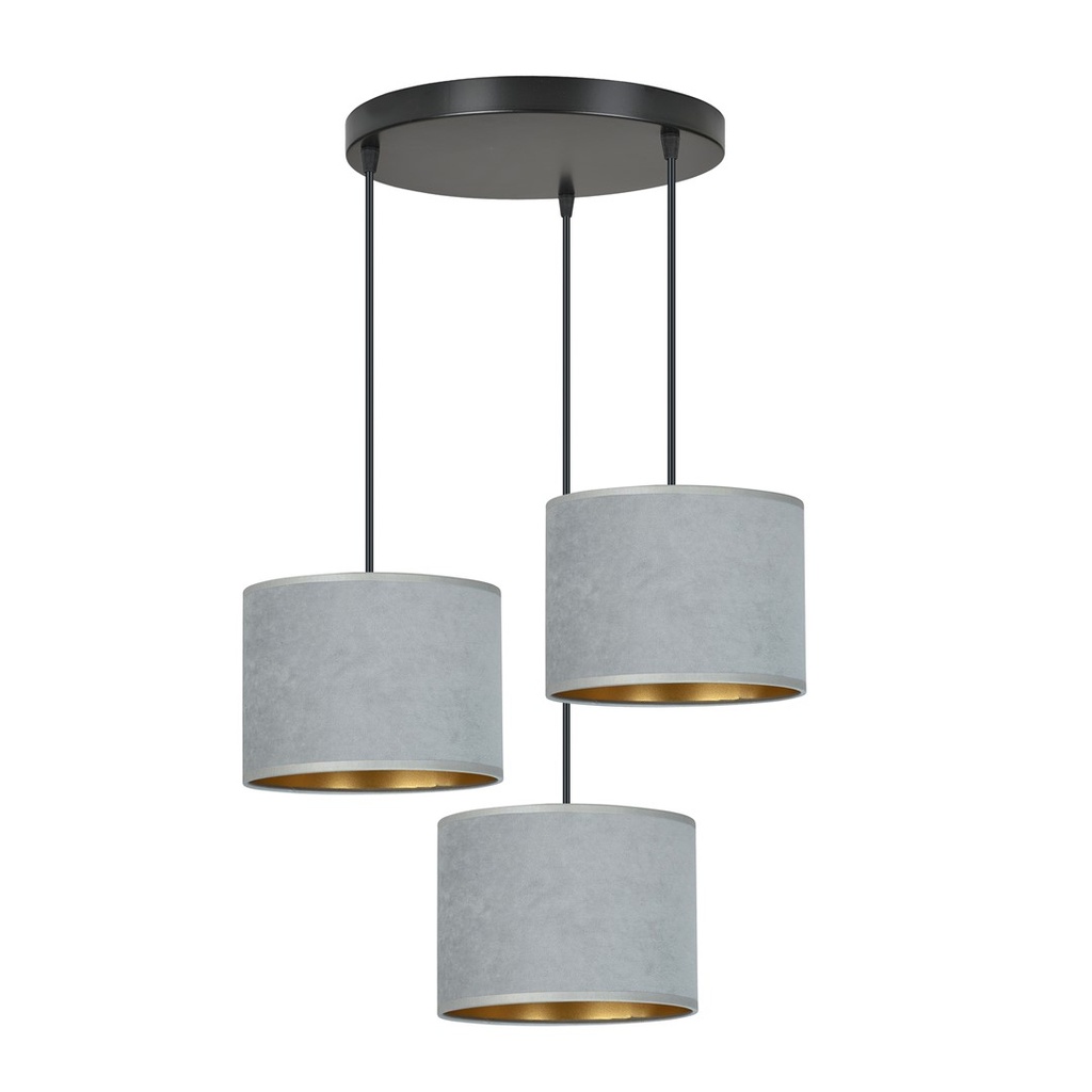 Lampada a sospensione Hilde 3 Bl Premium Gray