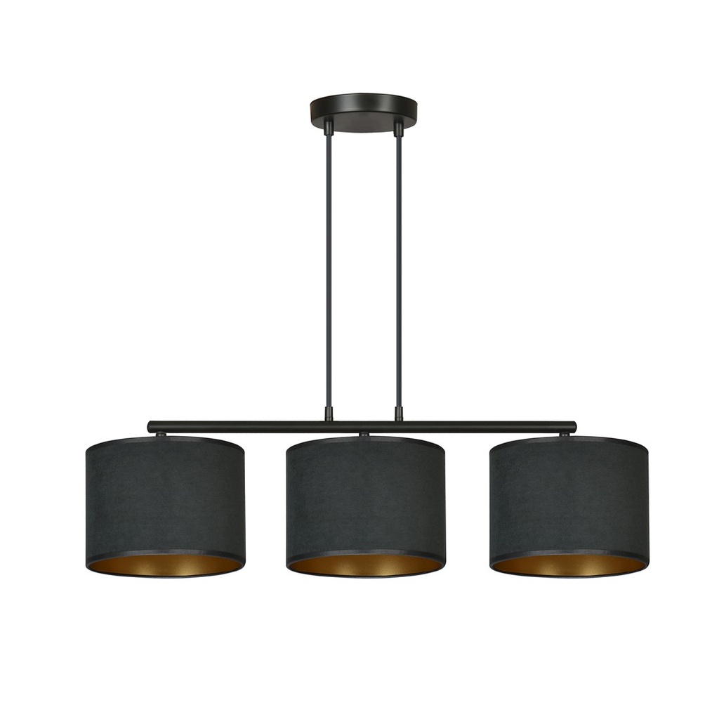 Lampada a sospensione Hilde 3 Bl Black