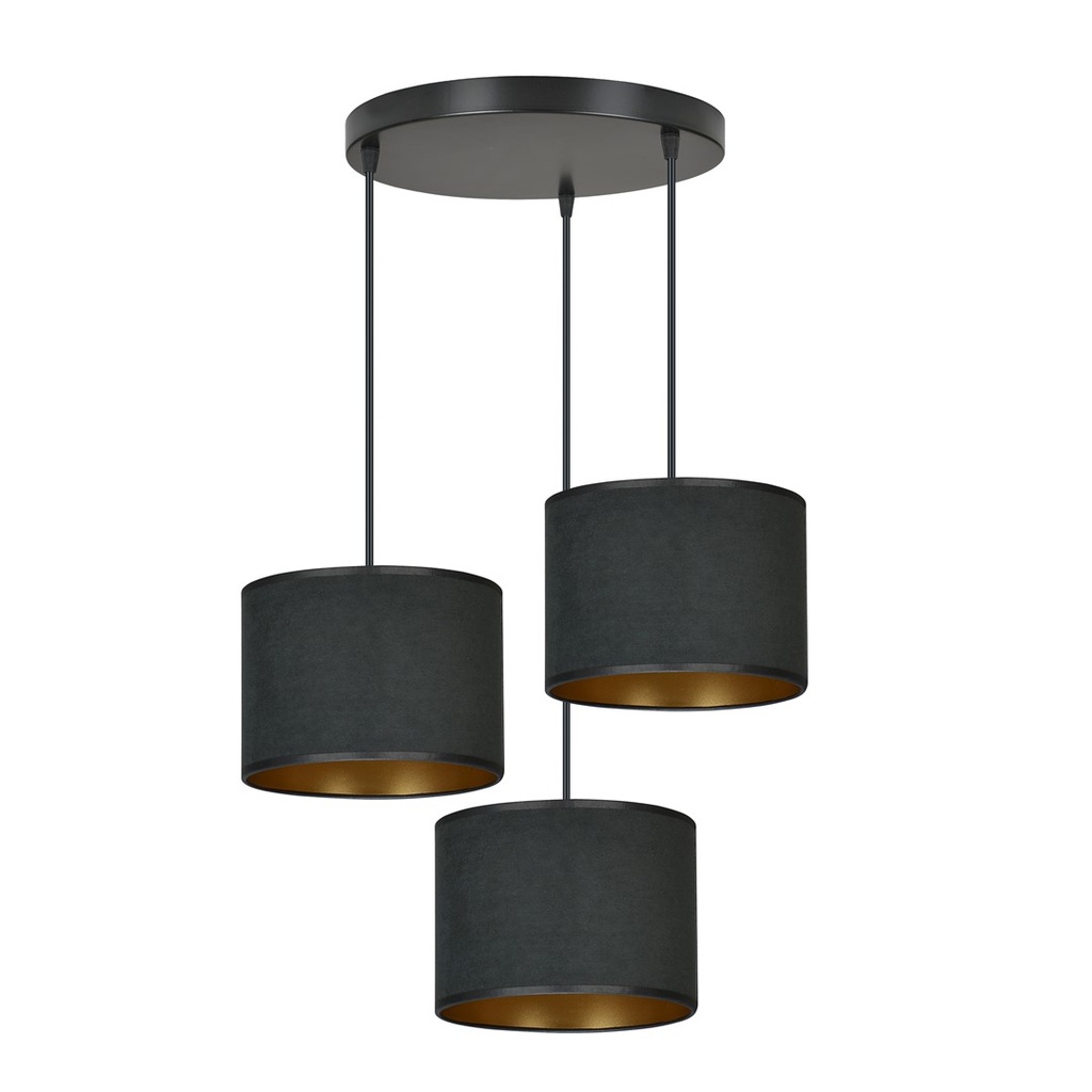 Lampada a sospensione Hilde 3 Bl Premium Black
