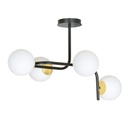 Lampada da soffitto Ragnar 4A Black Gold