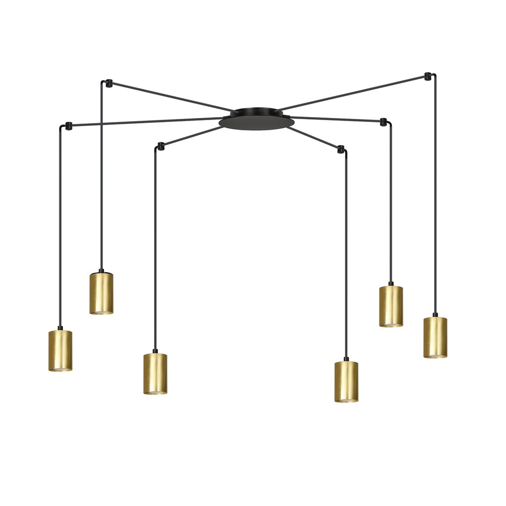 Lampada a sospensione Traker 6 Bl/Gold