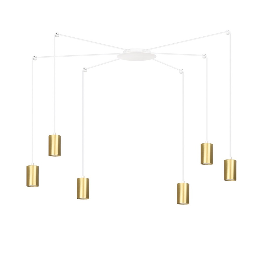 Lampada a sospensione Traker 6 Wh/Gold