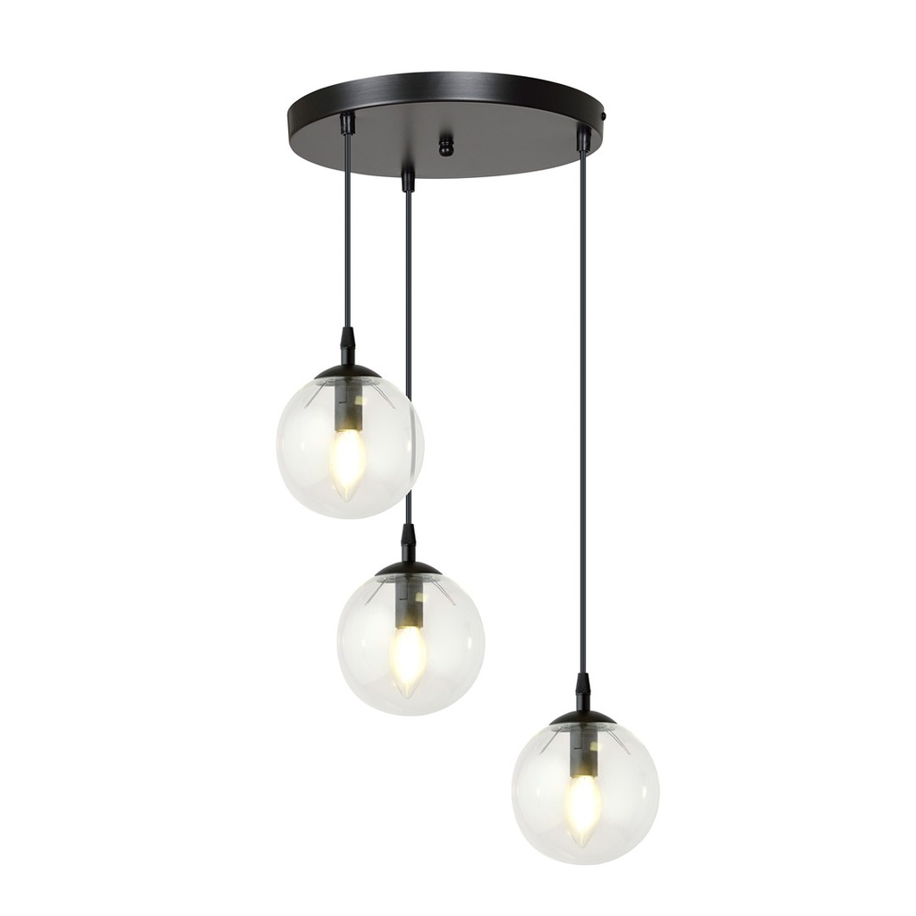 Lampada a sospensione Cosmo 3 Bl Premium Transparent