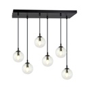 Cosmo 6 Bl Transparent pendant lamp