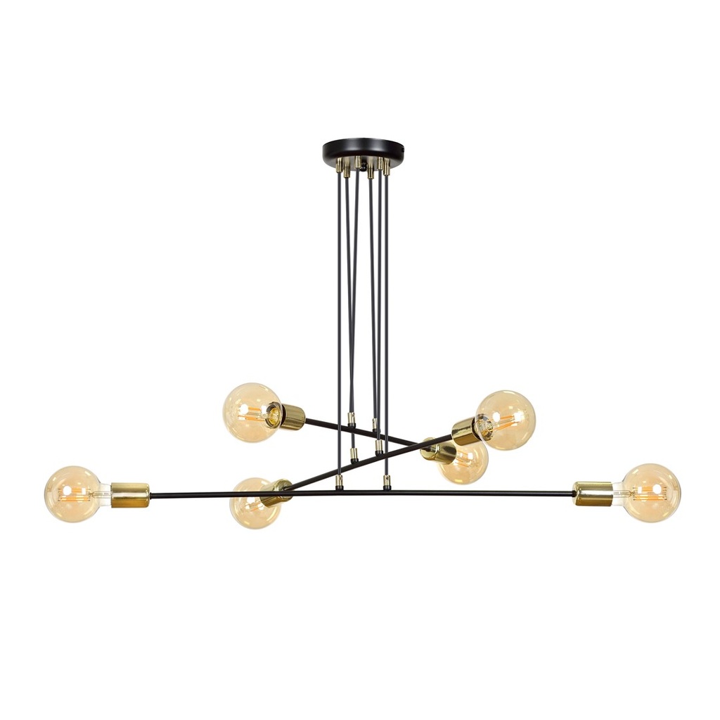 Vesio 6 Black pendant lamp