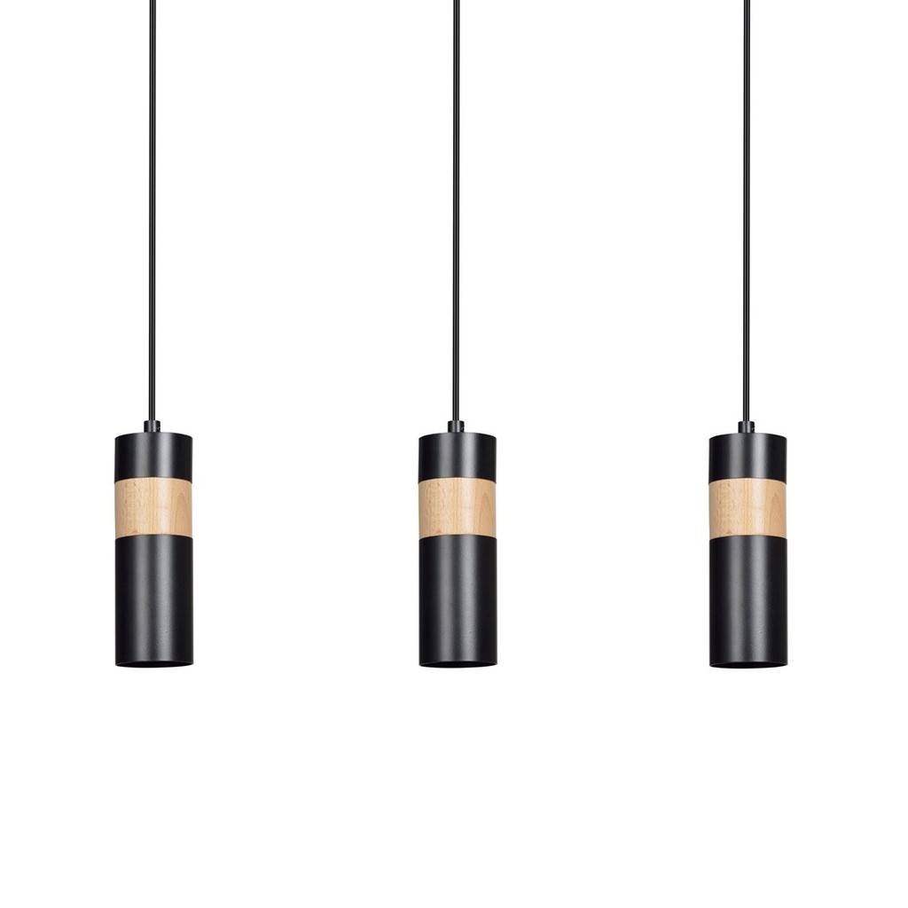Lampada a sospensione Akari 3 Black