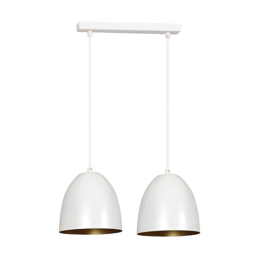 Lampada a sospensione Lenox 2 White / Gold