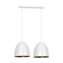 Lampada a sospensione Lenox 2 White / Gold