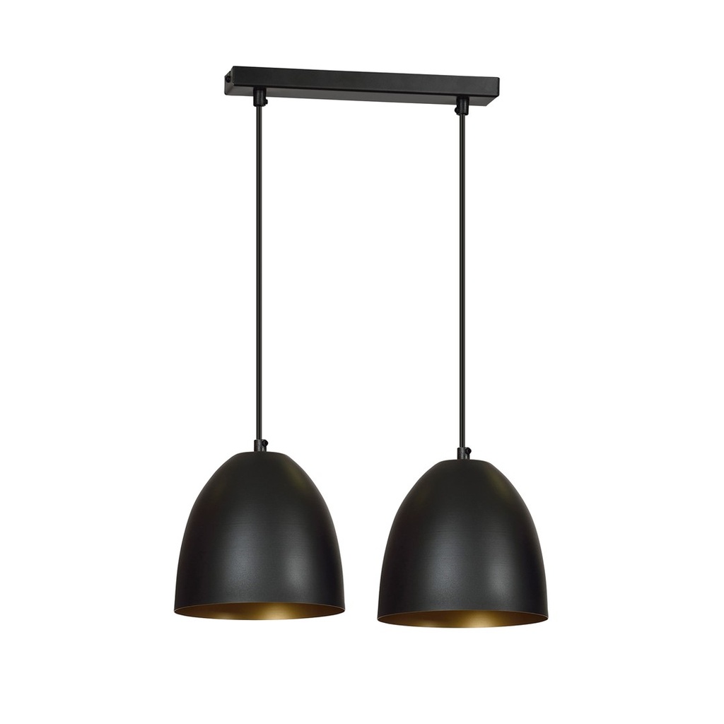 Lampada a sospensione Lenox 2 Black / Gold