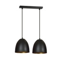 Lampada a sospensione Lenox 2 Black / Gold