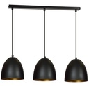 Lampada a sospensione Lenox 3 Black / Gold