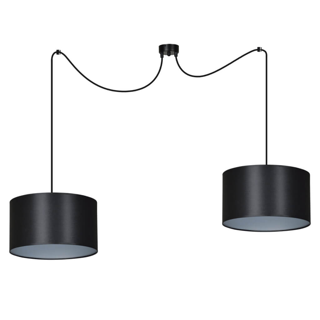 Lampada a sospensione Roto 2 Bl Black/Silver