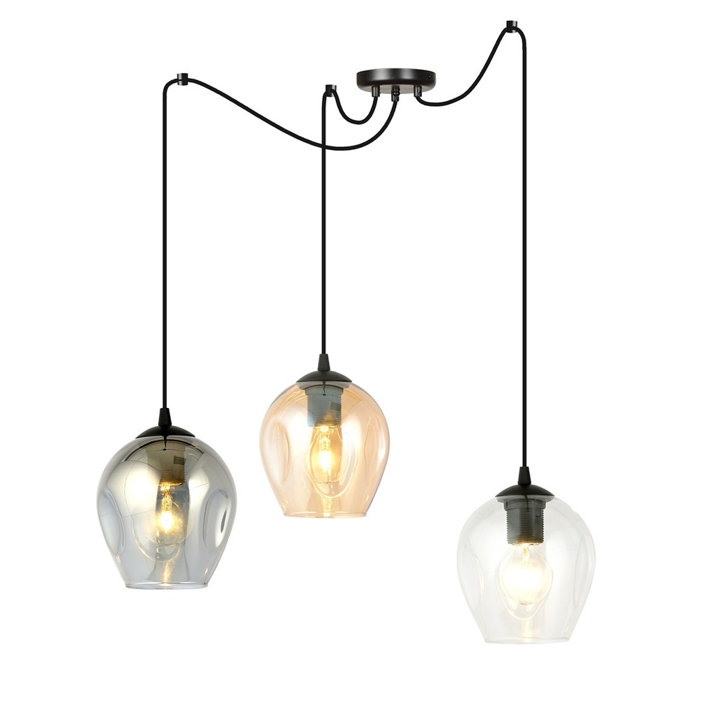 Lampada a sospensione Level 3 Nero Mix