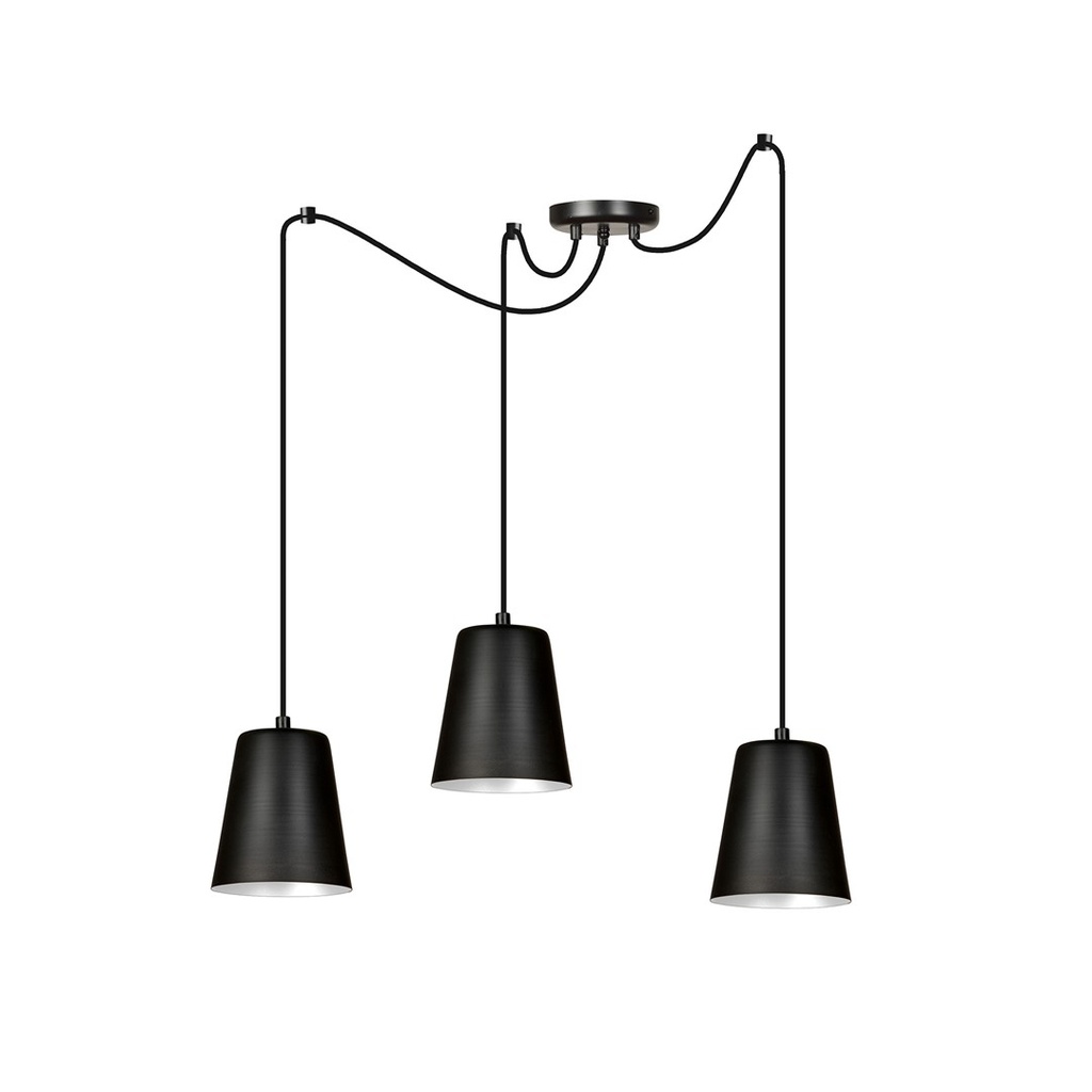 Lampada a sospensione Link 3 Black / White