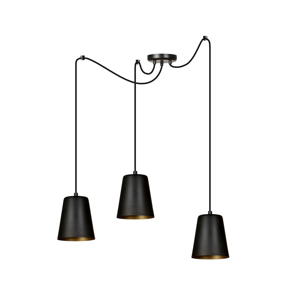 Lampada a sospensione Link 3 Black / Gold