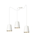 Lampada a sospensione Link 3 White / Gold