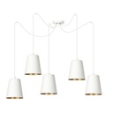 Lampada a sospensione Link 5 White / Gold