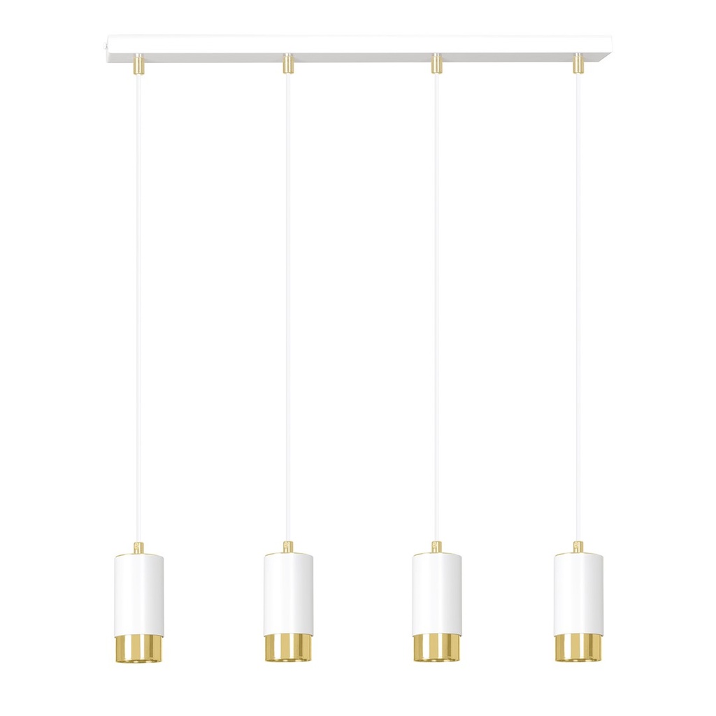 Lampada a sospensione Fumiko 4 Wh/Gold