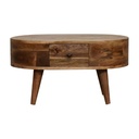 Mini tavolino arrotondato in rovere