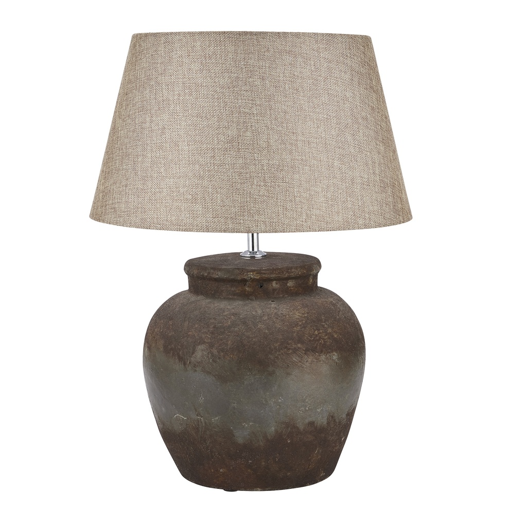 Lampada da tavolo in ceramica Castello in pietra invecchiata