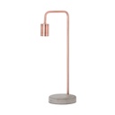Lampada Industriale In Rame Con Base In Pietra