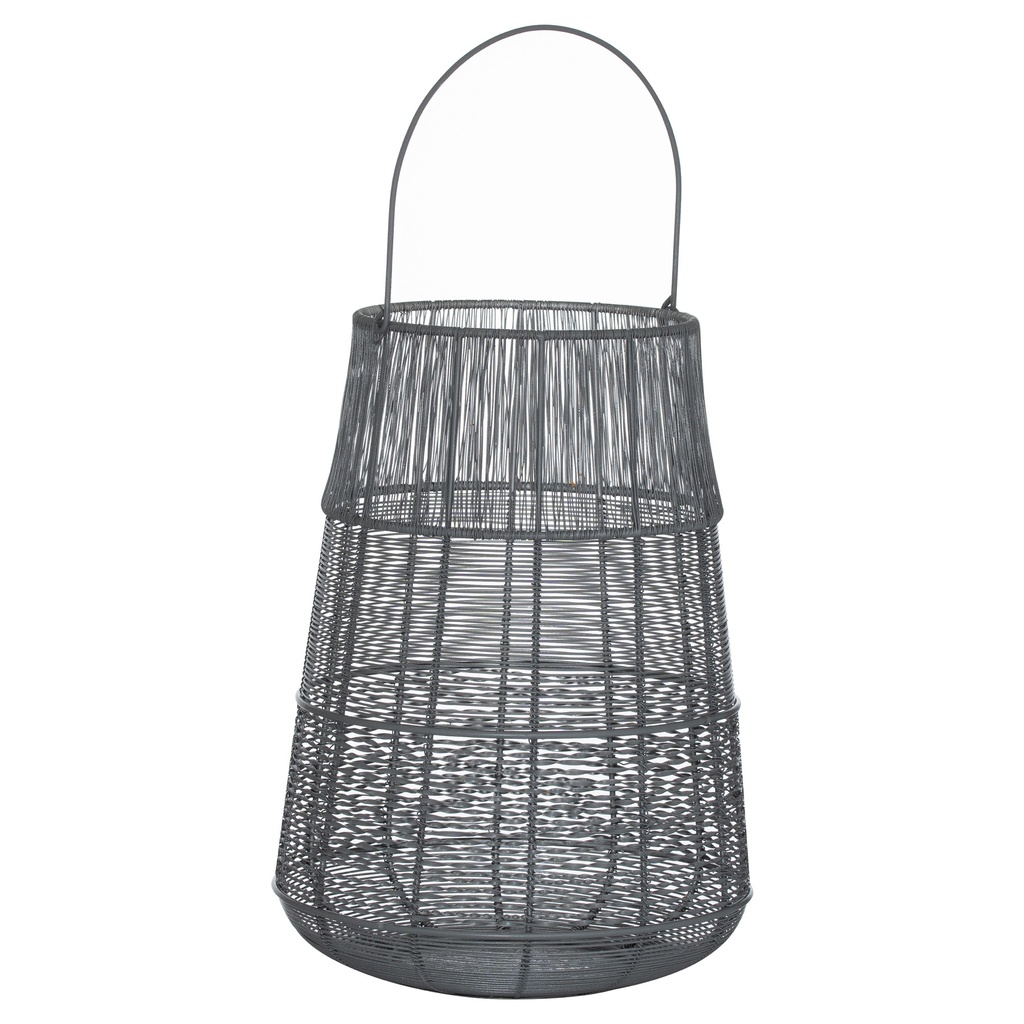 Lanterna conica a filo grande in argento e grigio Glowray