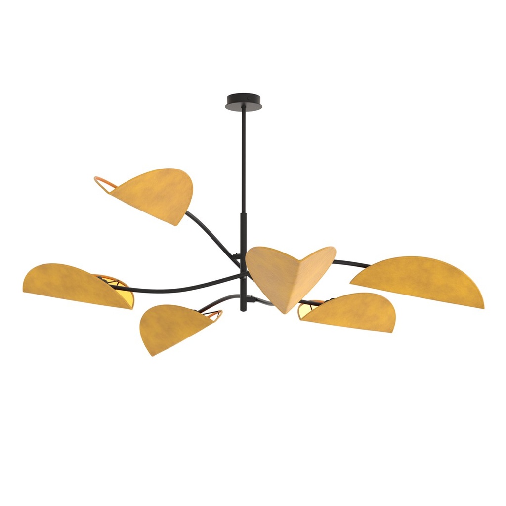 [1460/6] LOTUS 6 BL SENAPE Lampada da Soffitto 