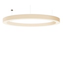 R3 CLEOPATRA Lampadario "Extra Size" con doppio paralume circolare in tessuto pongé plissettato a mano.