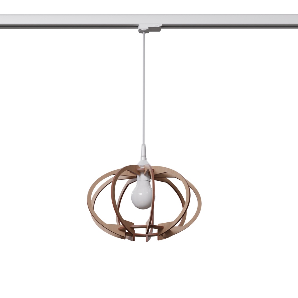 Lampada a sospensione MANDELINO in legno naturale E27 #W