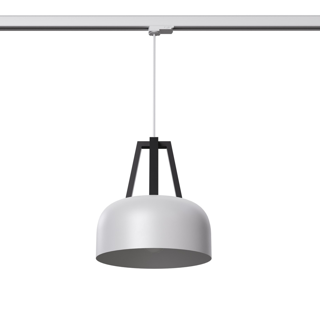 Lampada a sospensione CASCO bianco/nero E27 3000K 7,5W 620lm