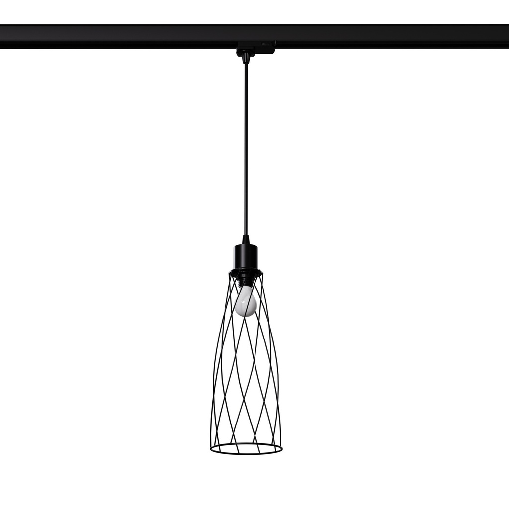 Lampada a sospensione SUBA nera E14 4000K 7,5W 680lm