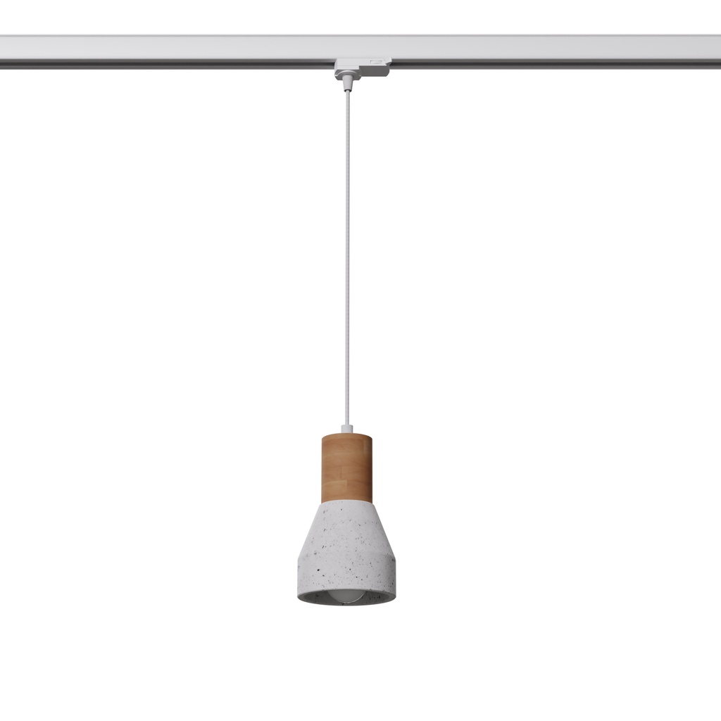 Lampada a sospensione QUBIC grigio E27 #W