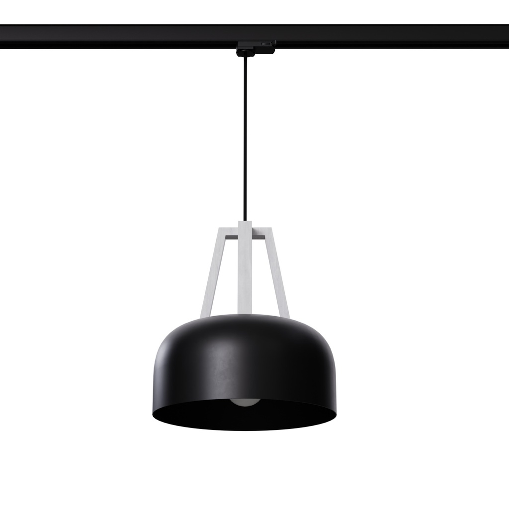 Lampada a sospensione CASCO nero/bianco E27 3000K 7,5W 620lm