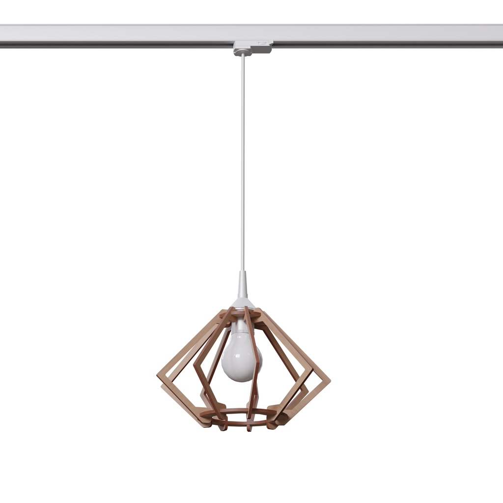 Lampada a sospensione POMPELMO in legno naturale E27 #W