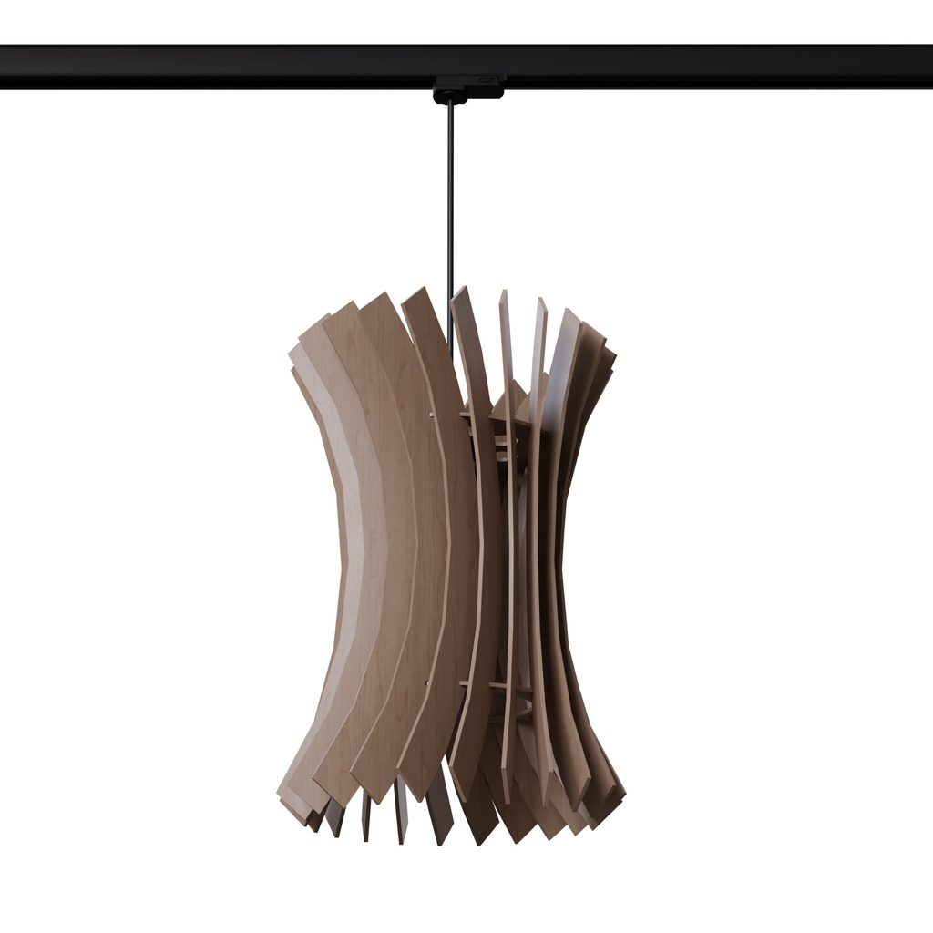Lampada a sospensione ORIANA legno E27 #B